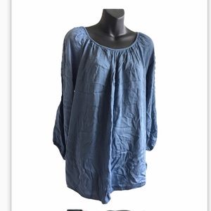 Alice Rinaldi Boho Top with Crochet Lace Accents